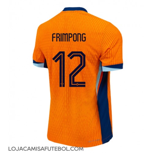 Camisa de Futebol Holanda Jeremie Frimpong #12 Equipamento Principal Europeu 2024 Manga Curta